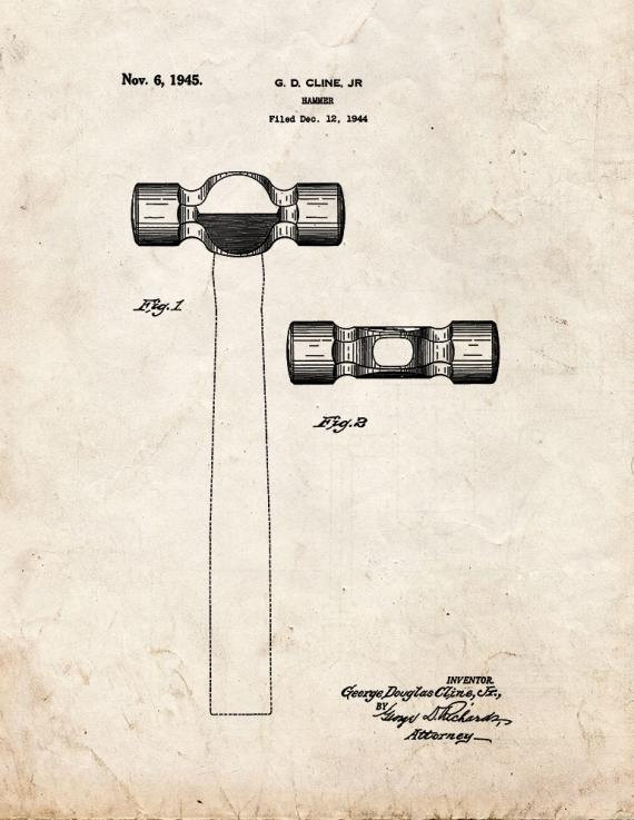 Hammer Patent Print