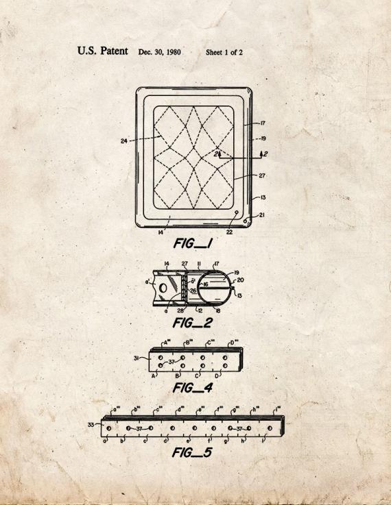 Waveless Waterbed Mattress Patent Print