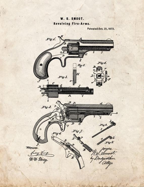 Revolving Firearm Patent Print