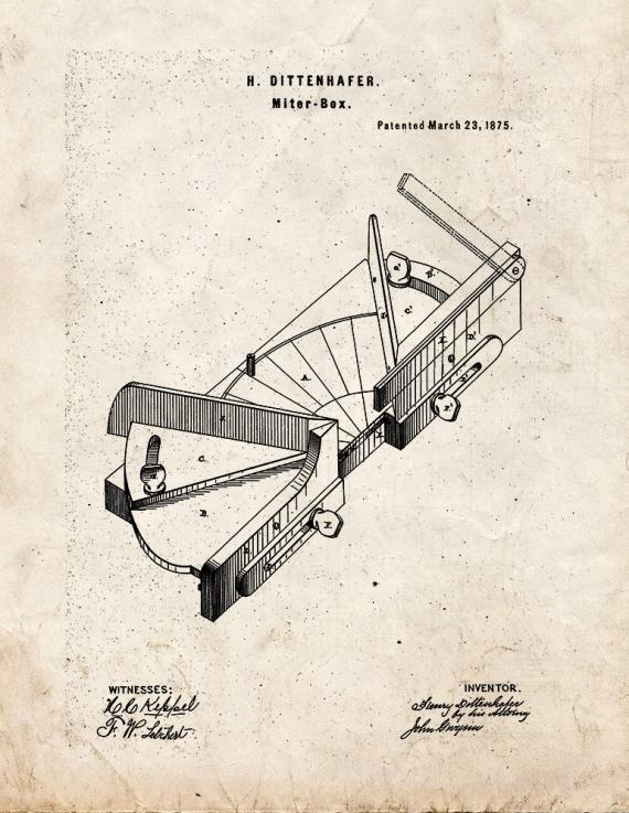 Miter Box Patent Print
