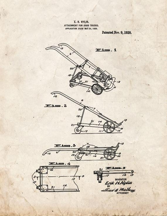 Attachment for Hand-trucks Patent Print