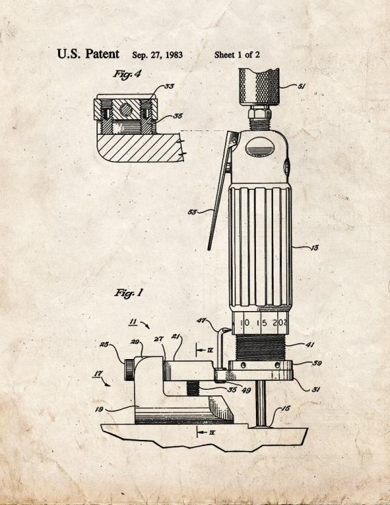 Precision Tool Patent Print