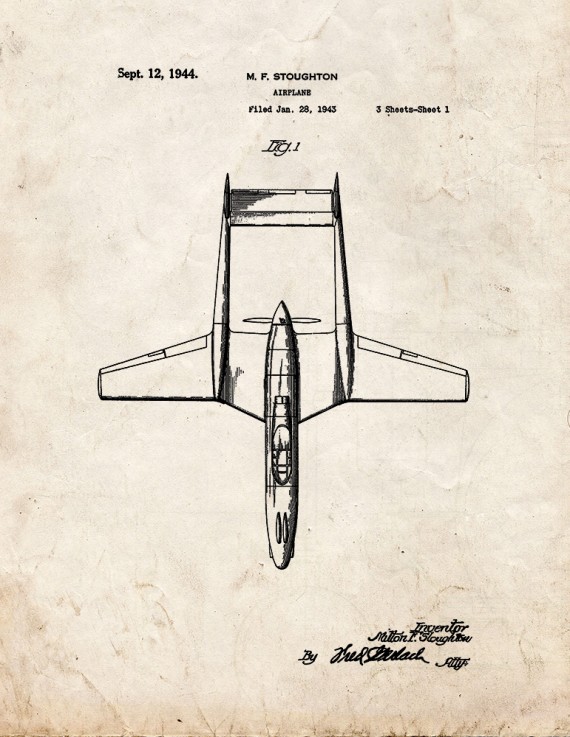 Airplane Patent Print