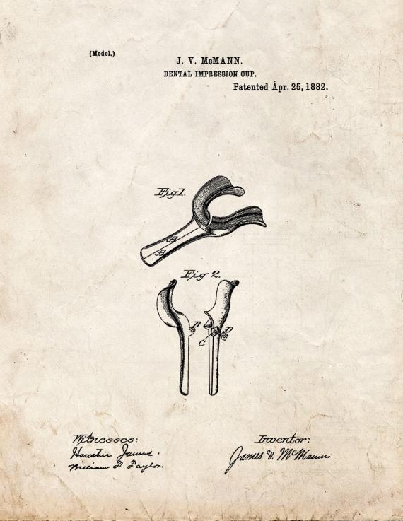 Dental Impression Cup Patent Print