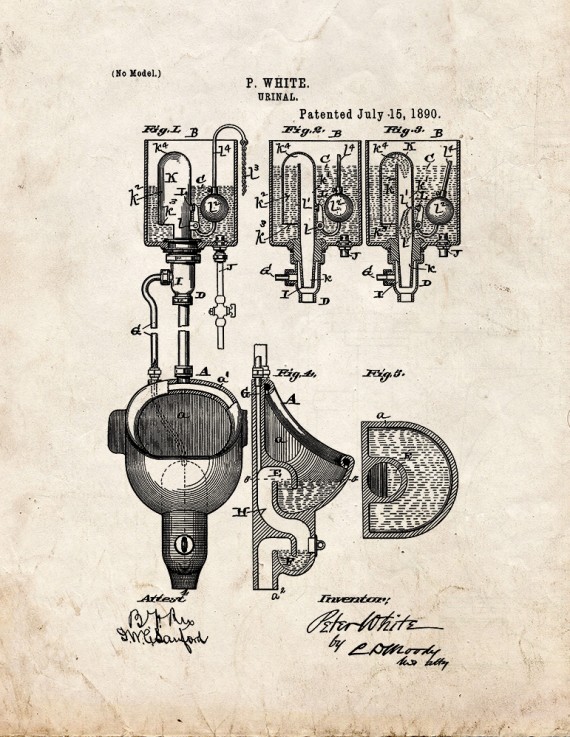 Urinal Patent Print