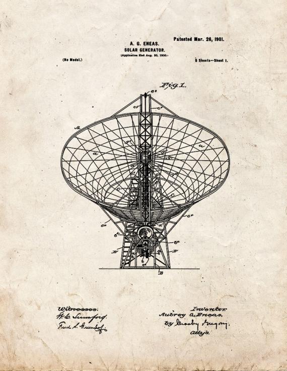 Solar Generator Patent Print