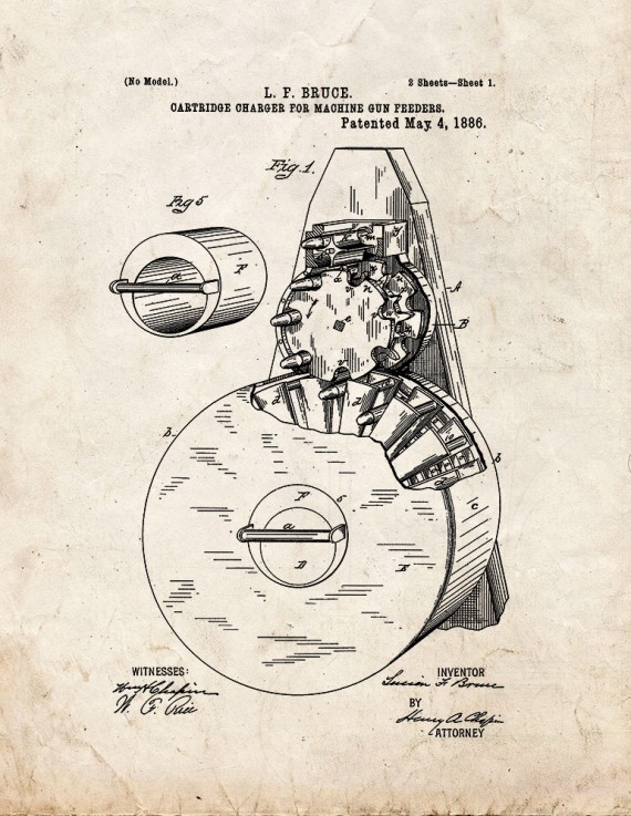 Cartridge Chaser For Machine Gun Feeders Patent Print