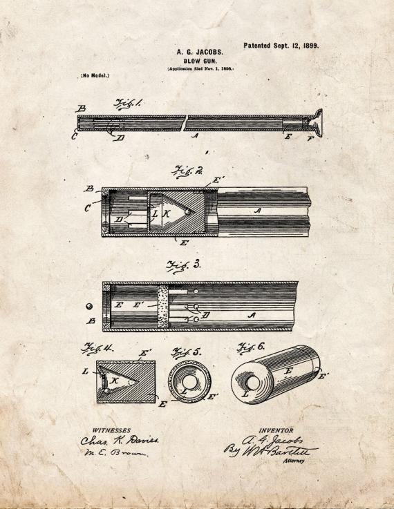 Blowgun Patent Print