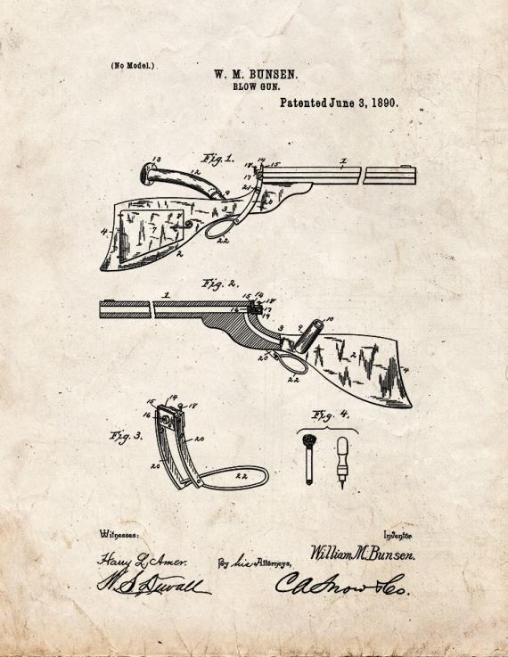 Blowgun Patent Print