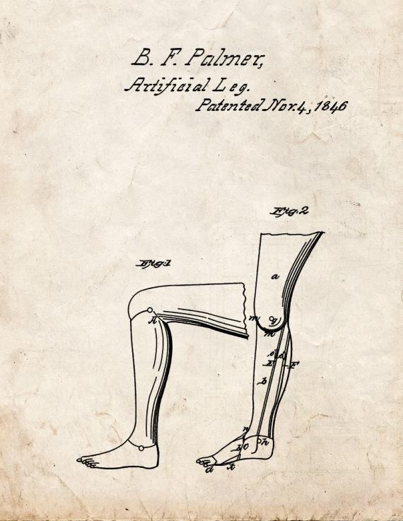Artificial Leg Patent Print