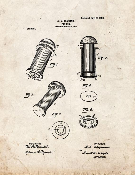 Pop-gun Patent Print