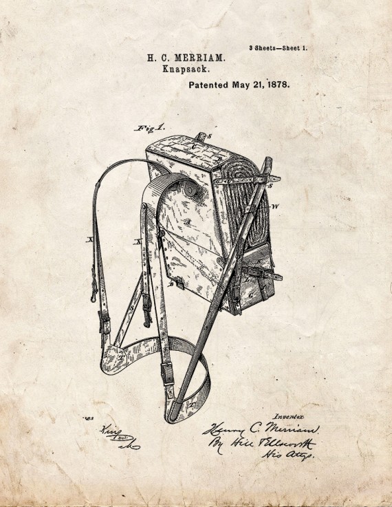 Knapsack Patent Print