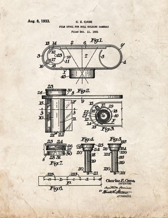 Film Camera Patent Print