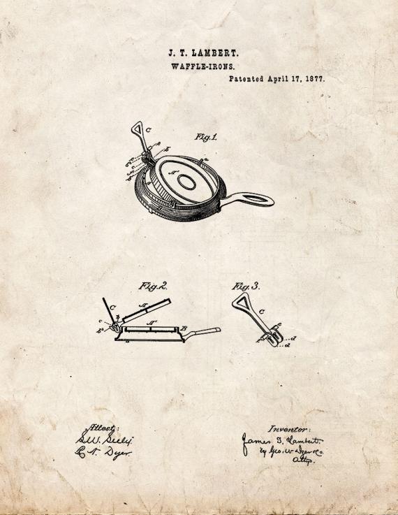 Waffle Iron Patent Print