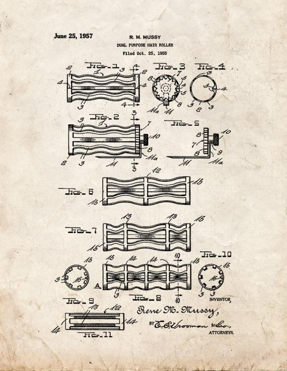 Hair Roller Patent Print