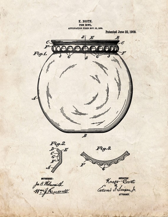 Fish Bowl Patent Print