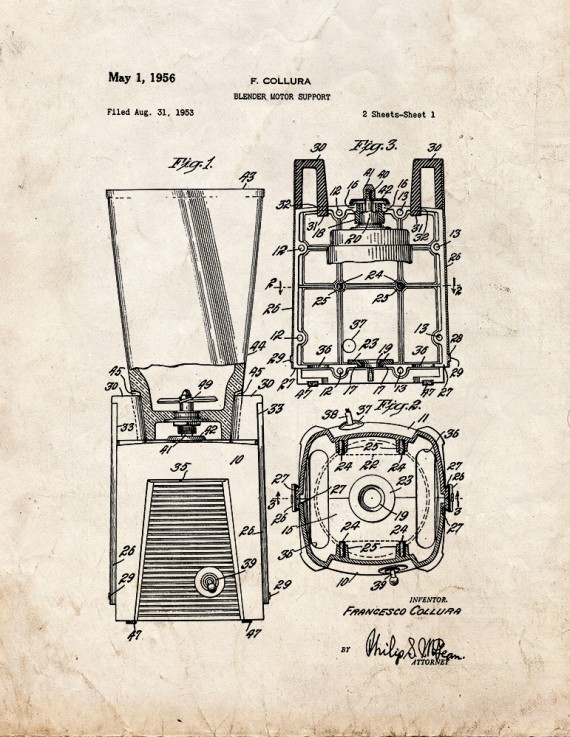 Blender Patent Print