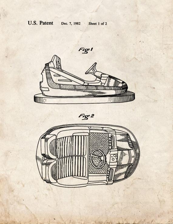 Bumper Car Patent Print