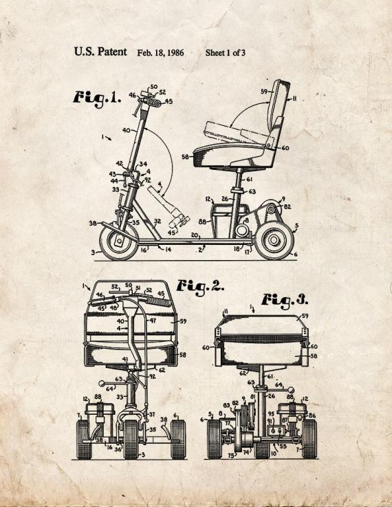 Personal Mobility Vehicle Patent Print
