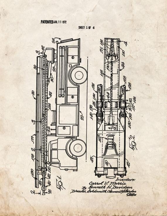 Fire Fighting Apparatus With Telescoping Boom Patent Print
