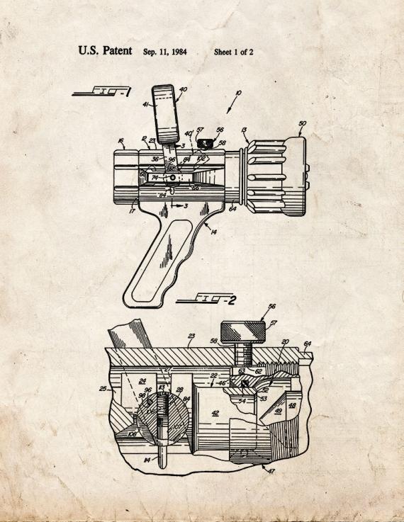 Fire Hose Nozzle Patent Print