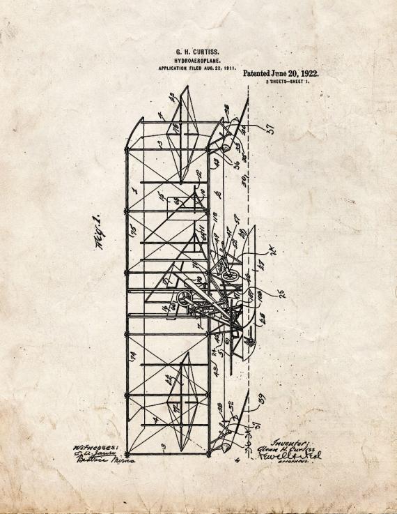 Hydroaeroplane Patent Print