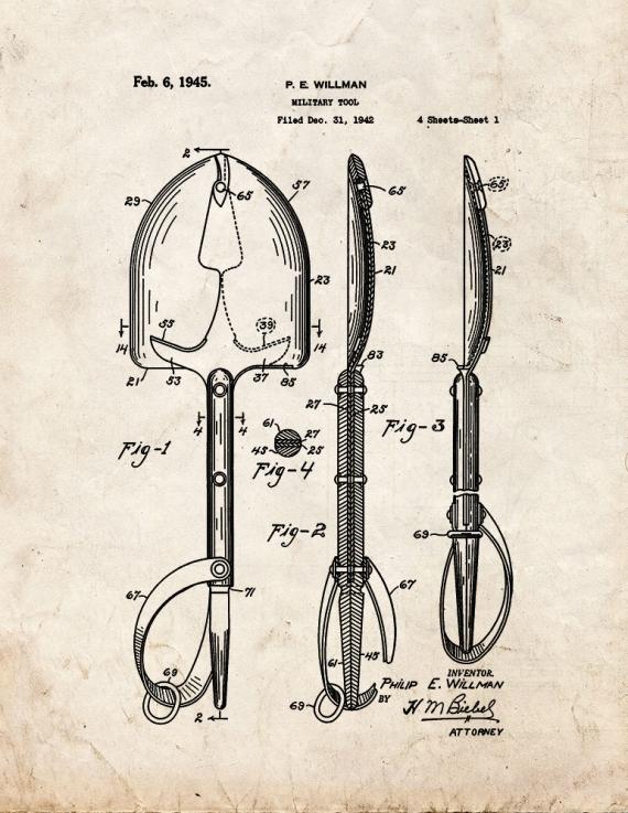 Military Tool Patent Print