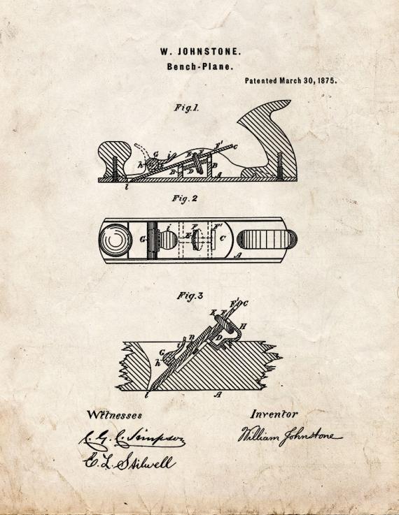 Bench Plane Patent Print