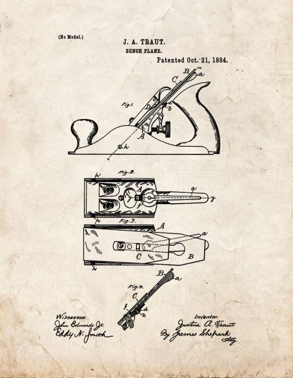 Bench Plane Patent Print
