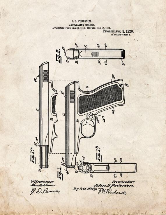 Autoloading Firearm Patent Print
