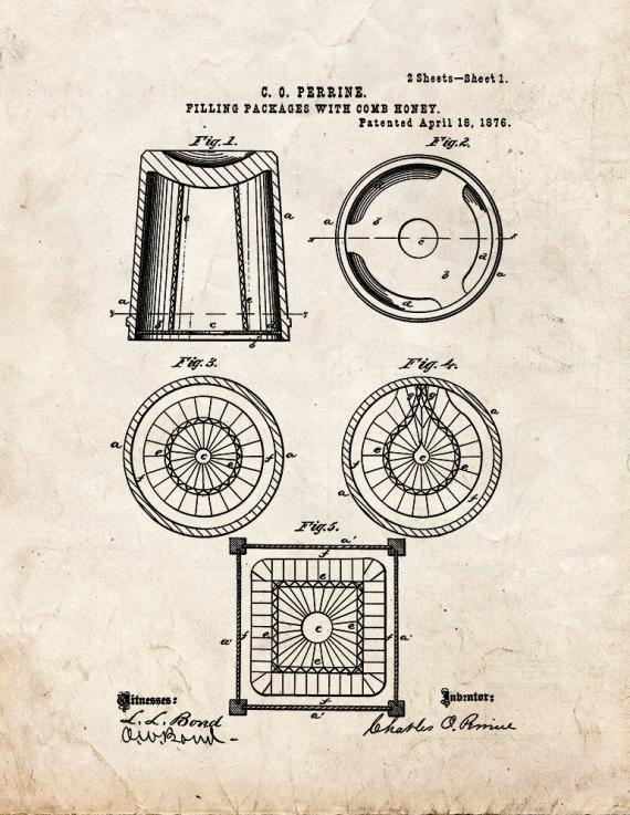 Filling Packages With Comb Honey Patent Print