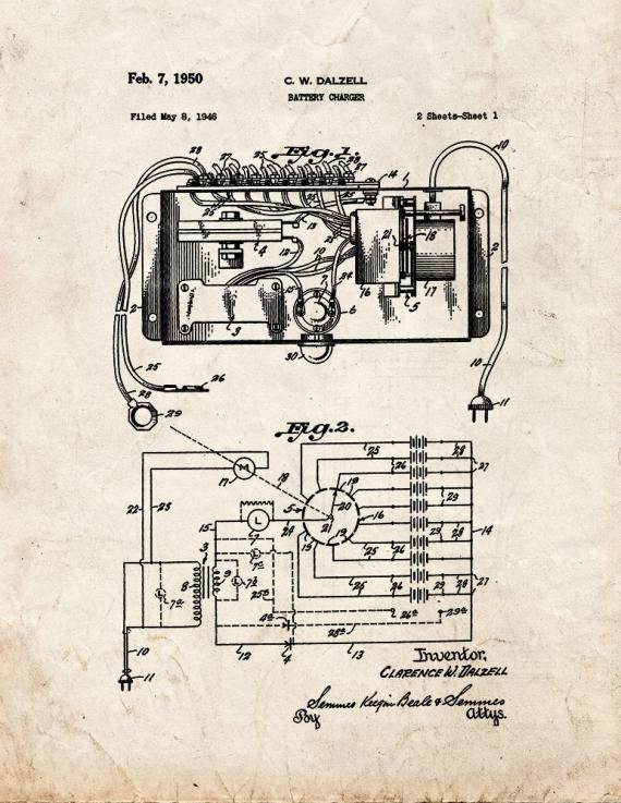 Battery Charger Patent Print