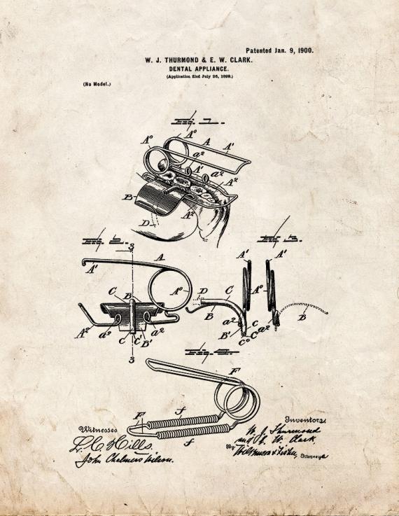 Dental Appliance Patent Print