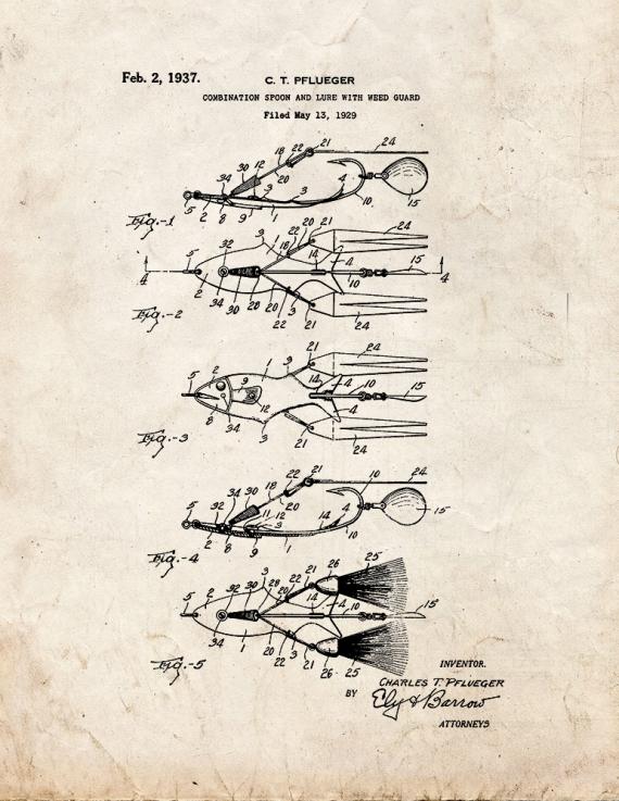 Fishing Lure Patent Print