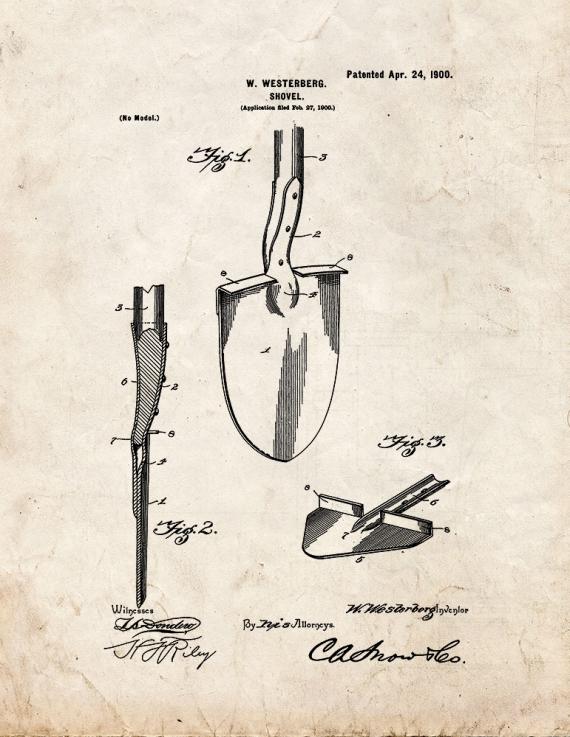 Shovel Patent Print