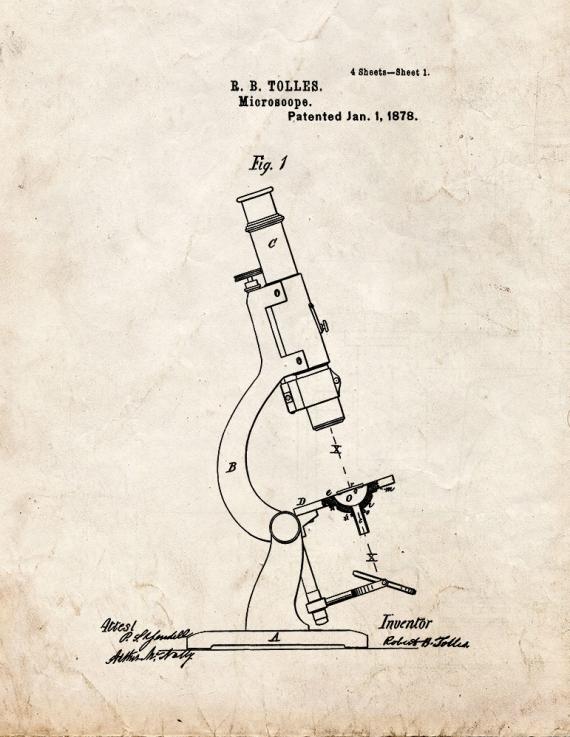 Microscope Patent Print