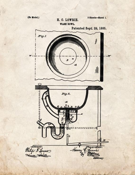 Sink Patent Print