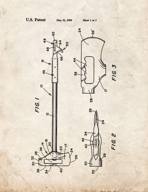 Combination Fire Tool Patent Print