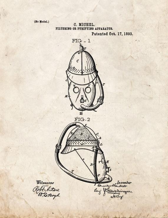 Filtering Or Purifying Apparatus Patent Print