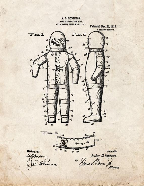 Fire-protection Suit Patent Print