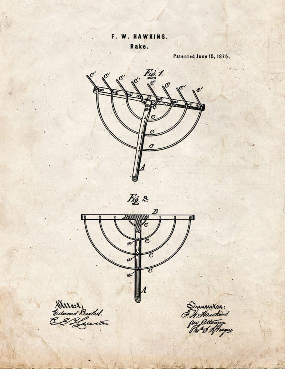 Rake Patent Print