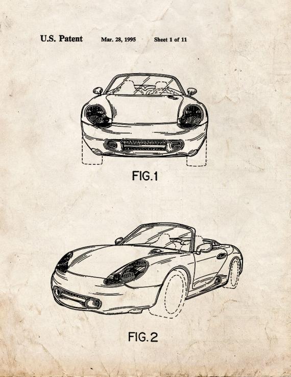 Porsche Sports Car Patent Print