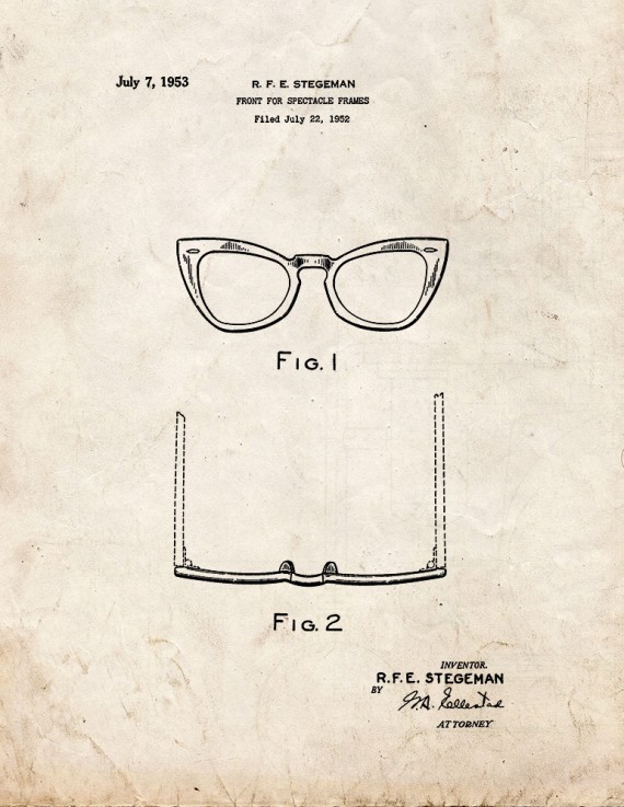 Spectacles Patent Print