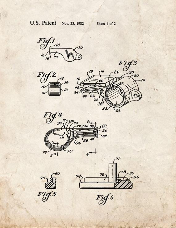 Plastic Whistle Patent Print