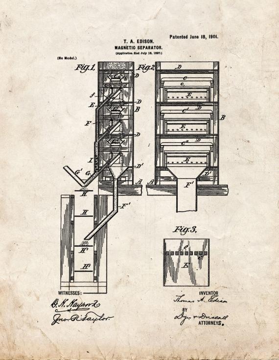 Sluice Box Patent Print