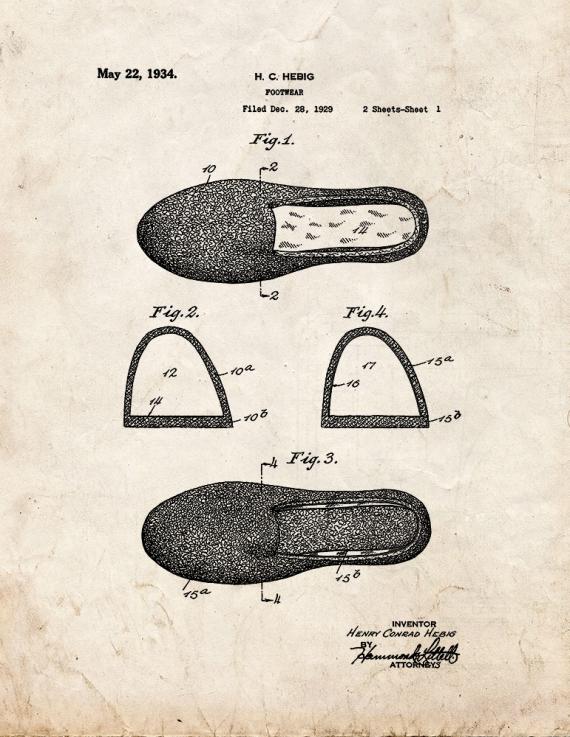 Footwear Patent Print