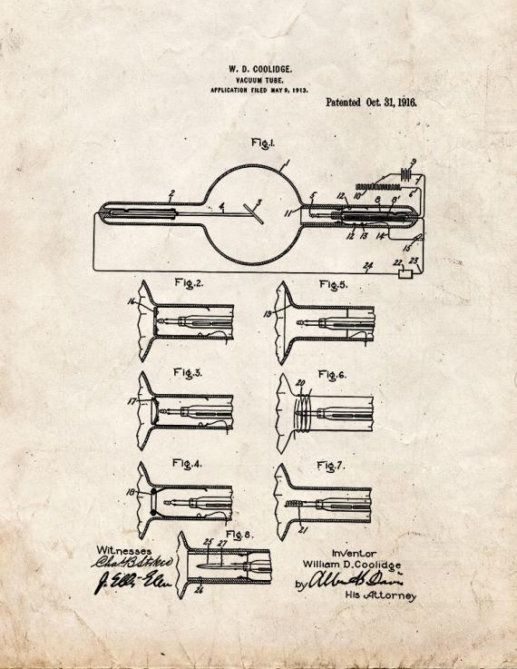 Light Bulb Patent Print