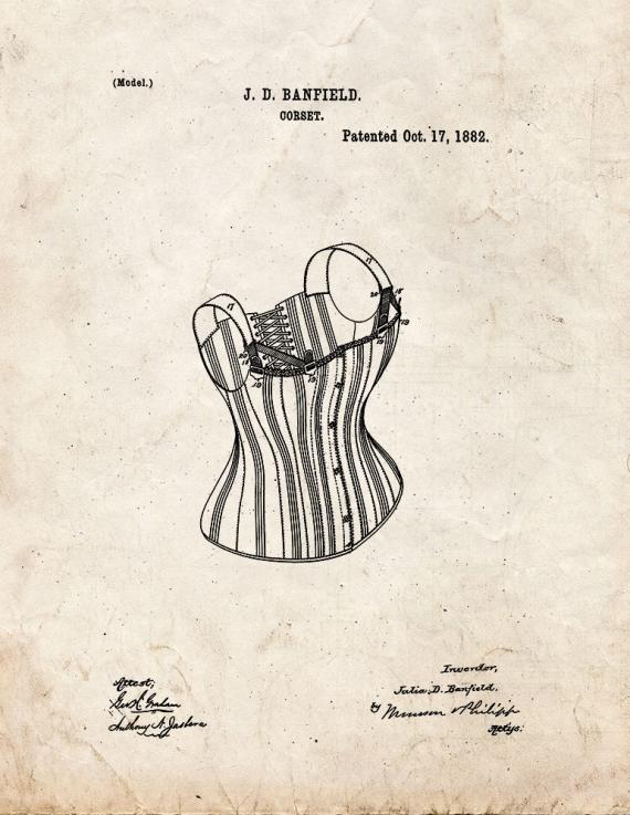 Corset Patent Print