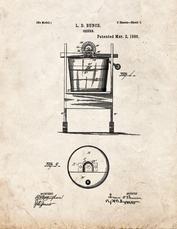 Churn Patent Print