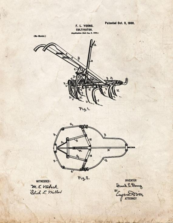 Cultivator Patent Print